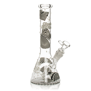 Cheech & Chong Glass 10" Optical Illusion Glow-in-the-Dark Water Pipe