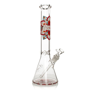 Cheech & Chong Glass 15" Mandala Glow-in-the-Dark Water Pipe