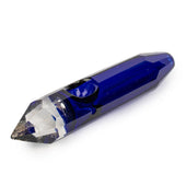 Red Eye Glass 4.5" Crystal Hand Pipe blue