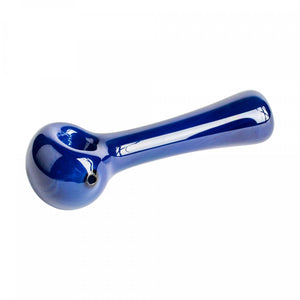 Red Eye Glass Solid Colour Spoon Pipe blue
