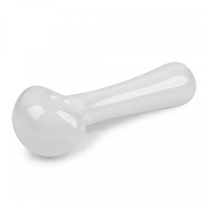 Red Eye Glass Solid Colour Spoon Pipe white