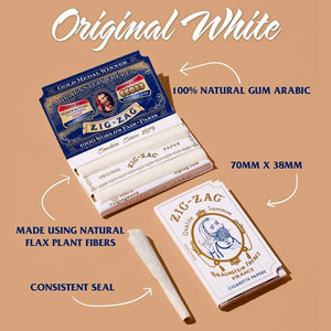Zig-Zag Classic White Leaves