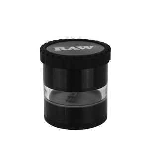 RAW Life 4 Piece Clear body Grinder black
