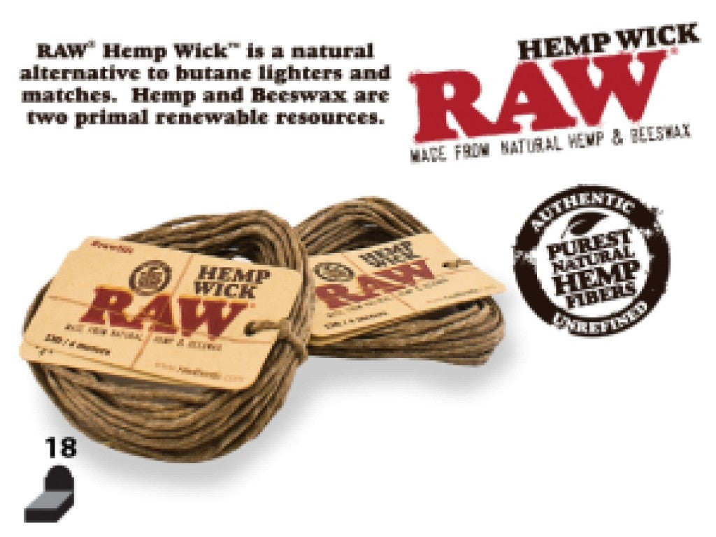 RAW Hemp Wick - 20ft • RAWthentic
