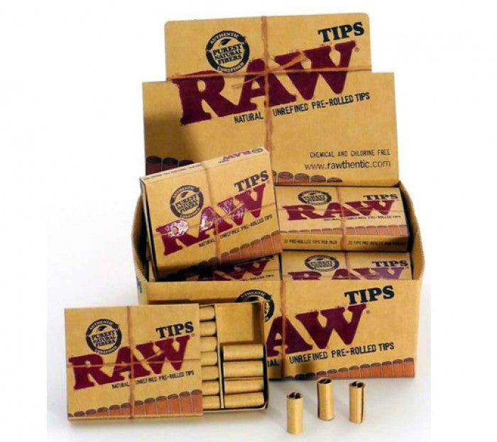 RAW Tips Pre-Rolled Unbleached - BC Smoke Shop
